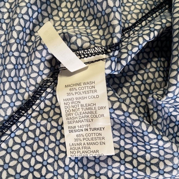 Blue Stone Collection Button Front Shirt Blue Floral Modern Fit NWT MSRP $149 SM - Picture 8 of 12